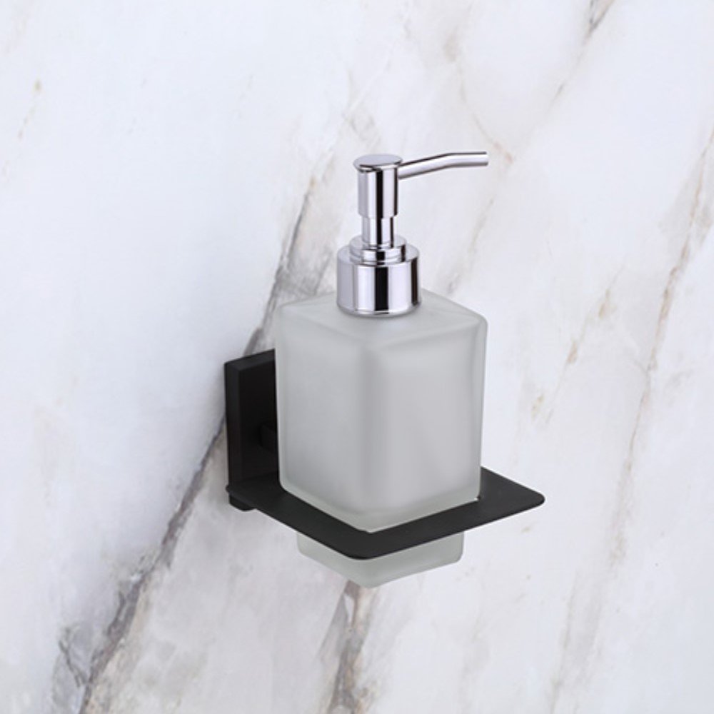 Steelera SL-SQB - 008 Liquid Soap Dispenser  SQUARE - Black - Matt